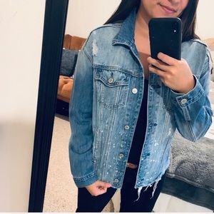 Hollister distressed denim jacket